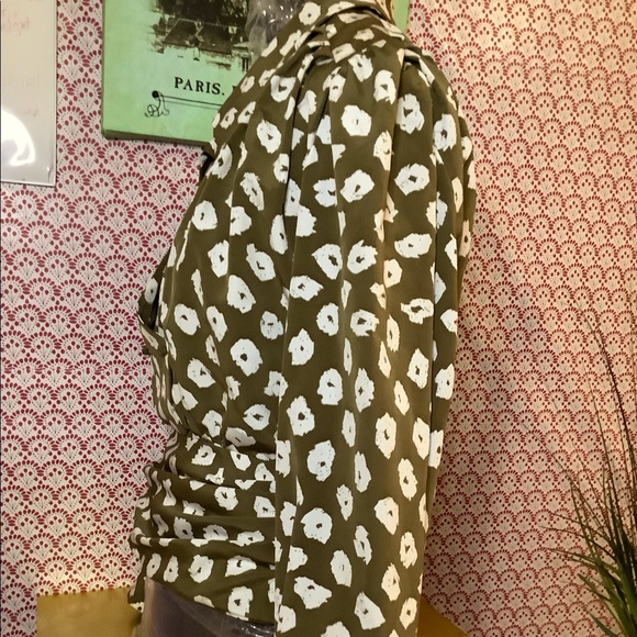 Adolph Schuman for Lilli Ann Vintage Long Sleeve Dressy Blouse White Floral - Picture 3 of 6